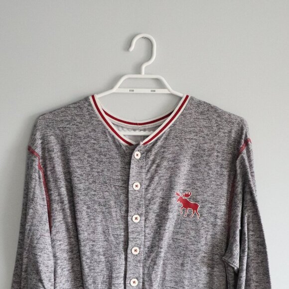 Fammy Jammies Other - Fammy Jammies Unisex Sz M Grey‎ One Piece Stretch Skinny Buttoned Lounge Pajamas